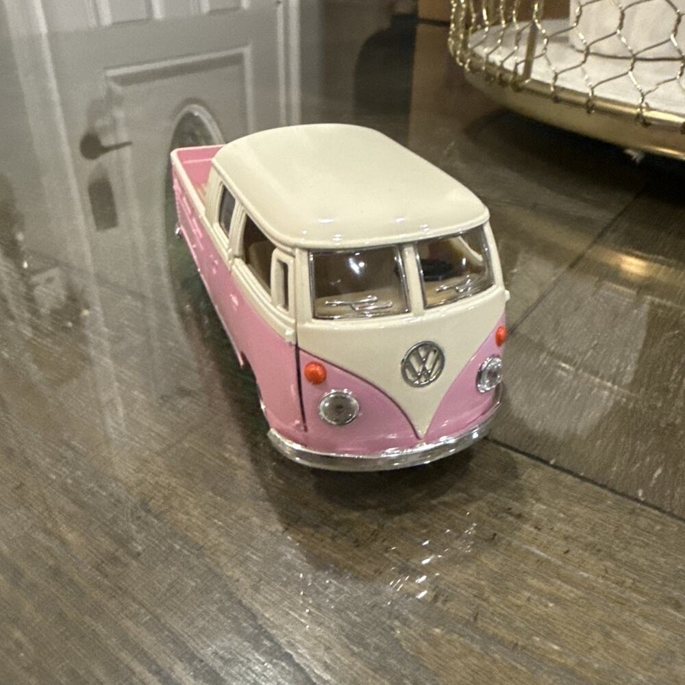 5" Kinsmart VW 1963 Volkswagen Bus Double Cab Pickup Diecast Mini Car 1:36 Toy